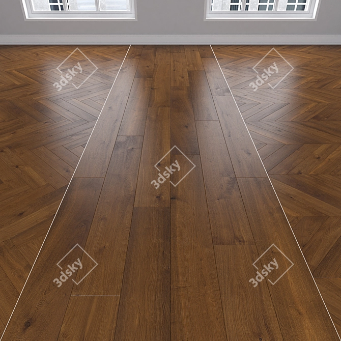 Versatile Oak Parquet Collection 3D model image 1