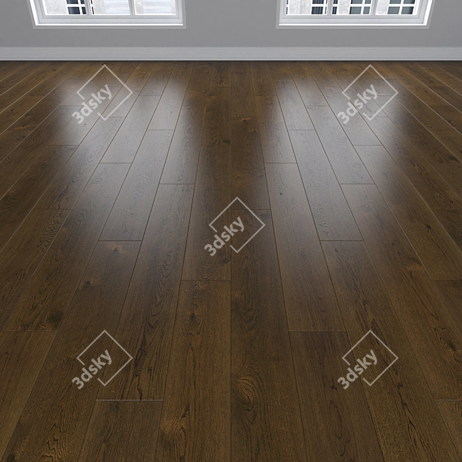 Dub Parquet Flooring Collection 3D model image 2