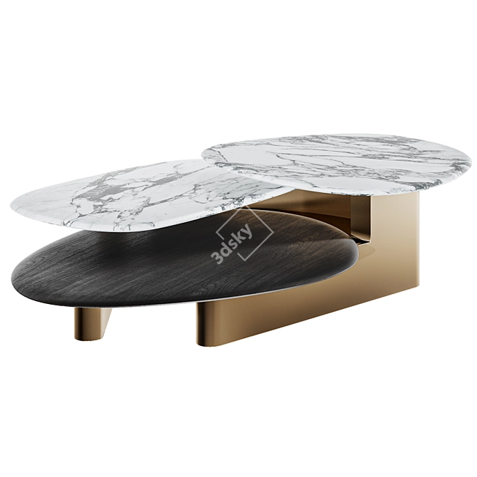 Elegant Callisto Mix Wood Table 3D model image 1