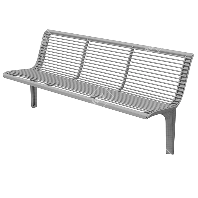 Emau Solo Park Benches 3D model image 3