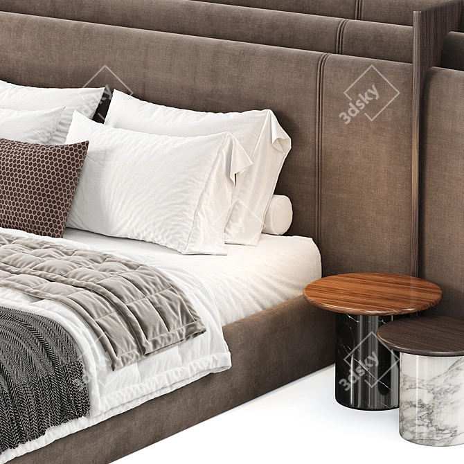 Sleek Mariposa Bed Design 3D model image 5