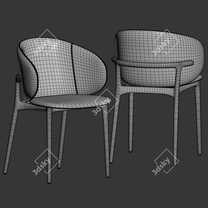 Modern Melam Chair by Artisan 3D model image 5