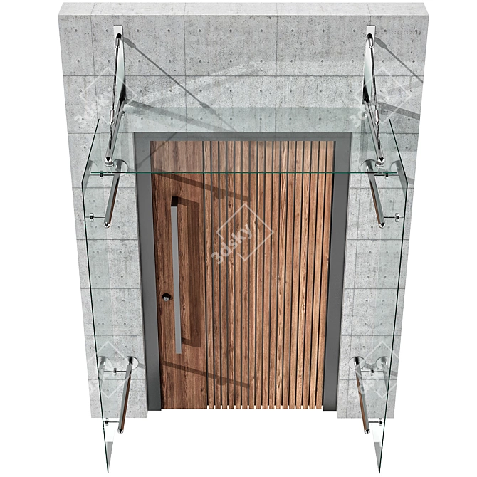 Premium Glass Canopy Model 3D model image 3