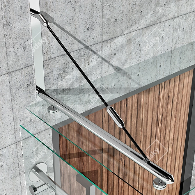 Premium Glass Canopy Model 3D model image 4