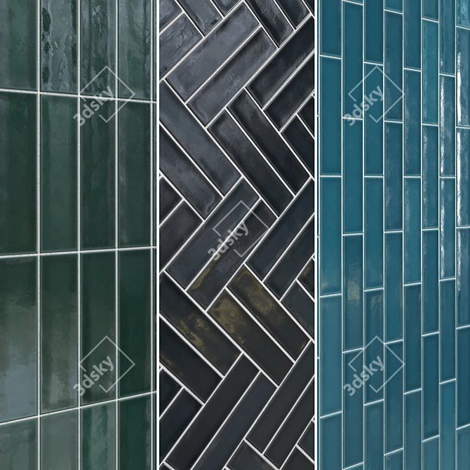  Seamless Ceramic Tiles Collection 3D model image 2