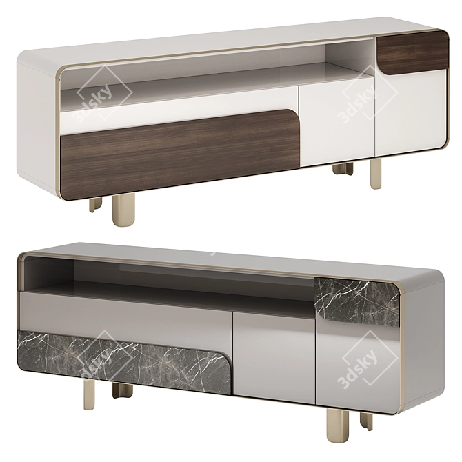 Luxury Modern Turri Sideboard 3D model image 1