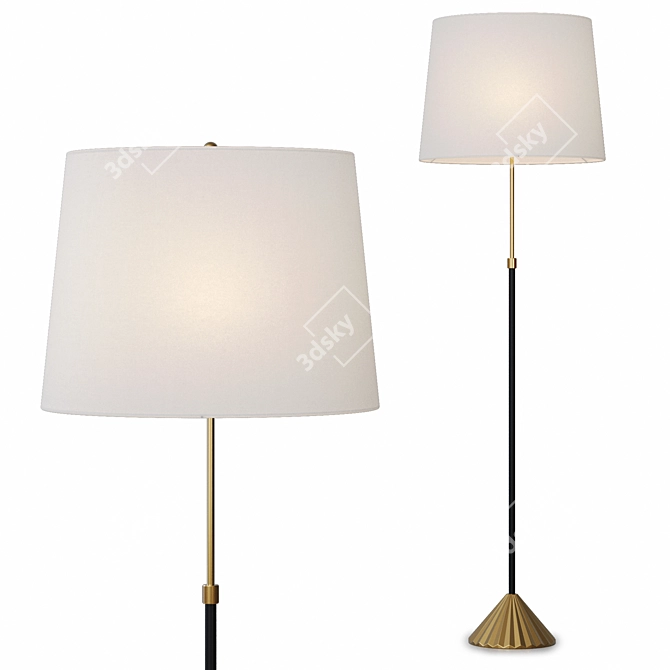 Fray Floor Lamp Modern Design 3D model image 1