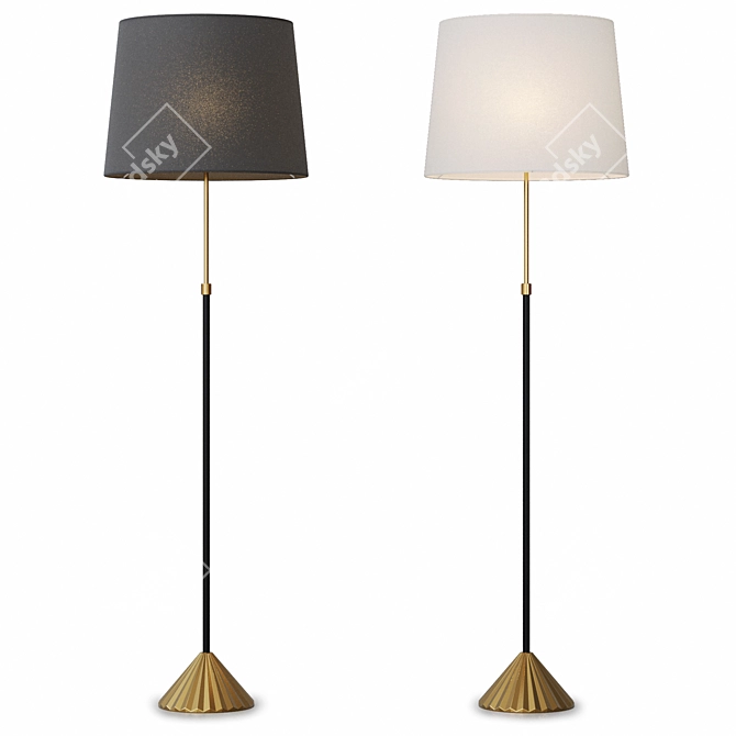 Fray Floor Lamp Modern Design 3D model image 5