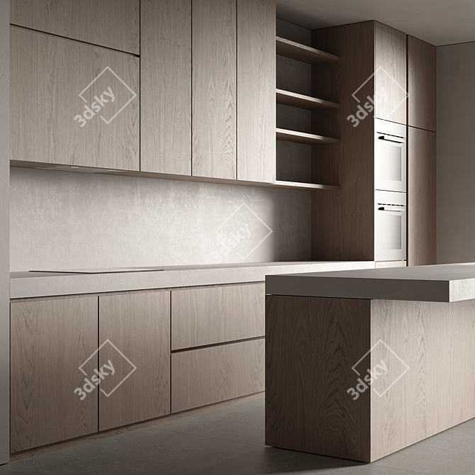 Modern Kitchen 3D Model Max 3D model image 4