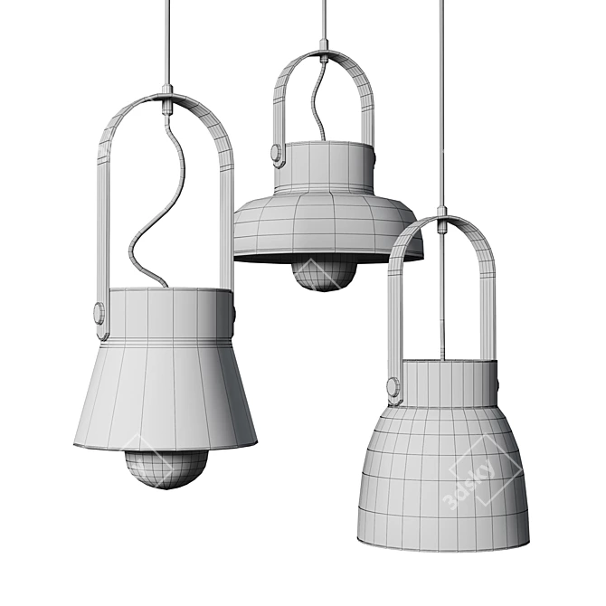 Scandinavian Style Pendant Lighting 3D model image 4