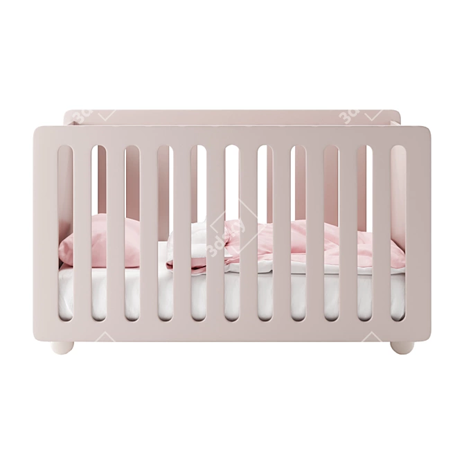 Top Baby Crib, Compact Design 3D model image 3