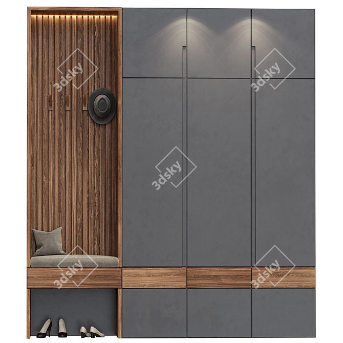  Modern Entryway Hall Composition 3D model image 1