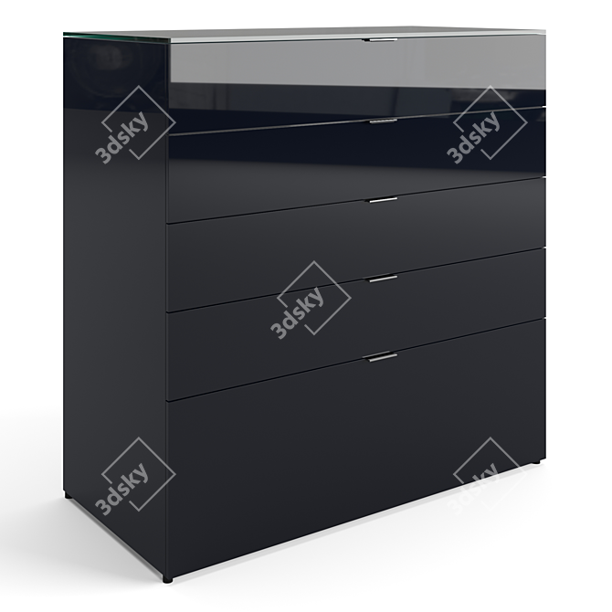 Modular Contemporary Chest Drawers Set 3D model image 2