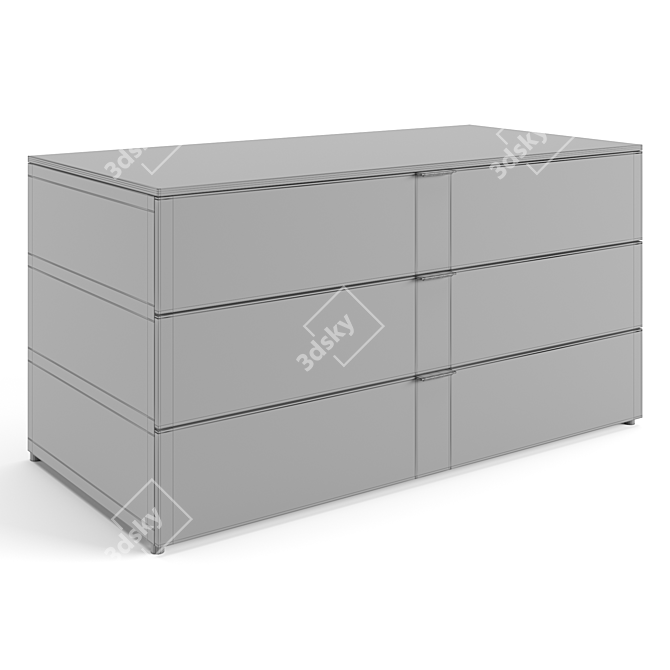 Modular Contemporary Chest Drawers Set 3D model image 7