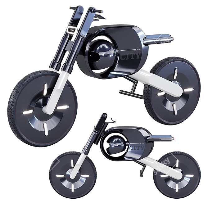 Yanko Design Electric Bike 3D model image 1