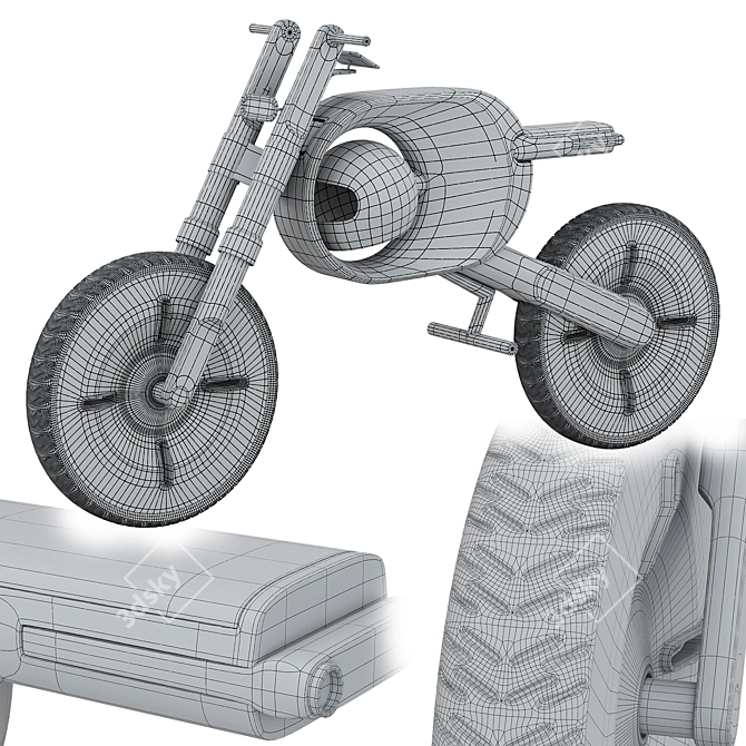 Yanko Design Electric Bike 3D model image 7