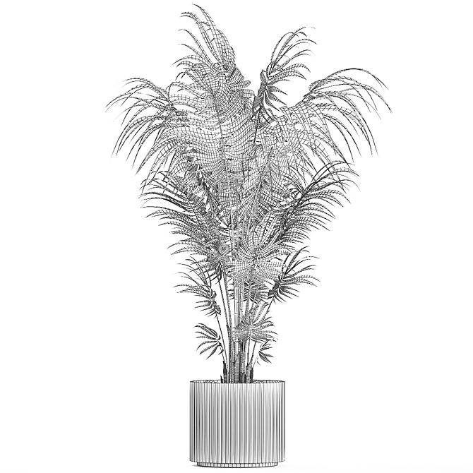 Modern Mini Decorative Indoor Palm 3D model image 7