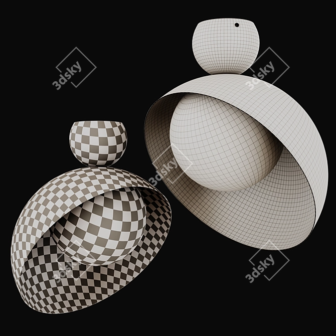 Minimalistic LED Ceiling Lamp 3D model image 3