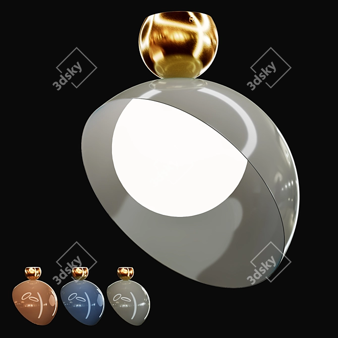 Minimalistic LED Ceiling Lamp 3D model image 4