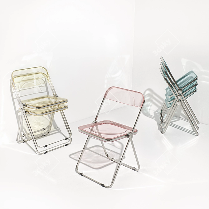 Plia Vintage Folding Chair 3D model image 7