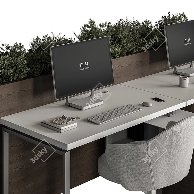 Office Furniture Set for Employees 3D model image 3