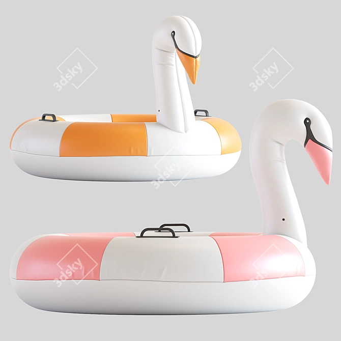 Elegant Swan Pool Float 2016 3D model image 1