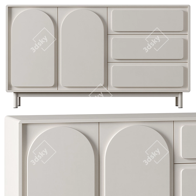  Arch Sideboard Buffet n03 3D model image 1