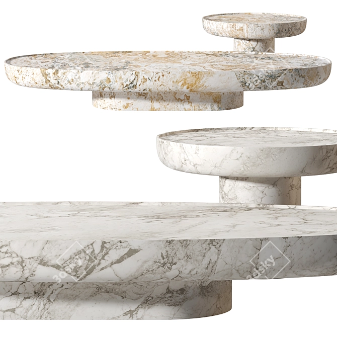 Francesco Balzano Stone Swan Table 3D model image 1