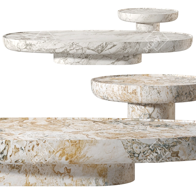 Francesco Balzano Stone Swan Table 3D model image 2