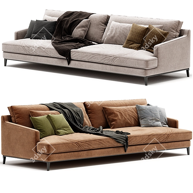 Modern Italian Poliform Bellport Sofa 3D model image 1