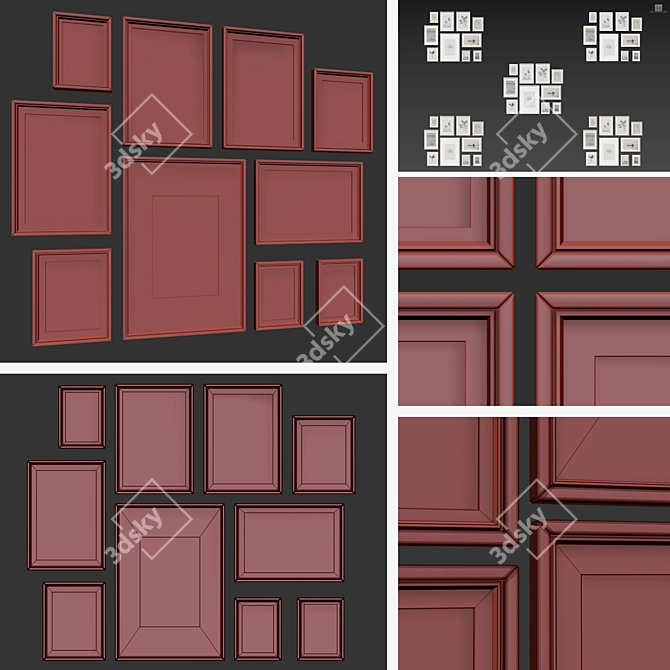 Variety Frame Set with Textures 3D model image 11