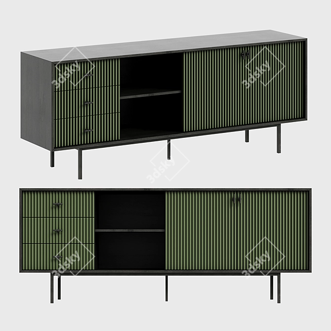 Emerson EM15 Green Etazherka Shelf 3D model image 1