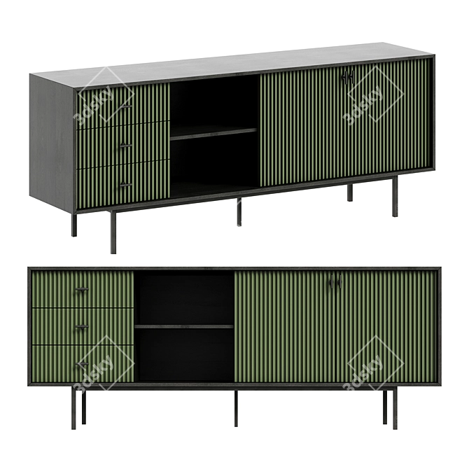 Emerson EM15 Green Etazherka Shelf 3D model image 3