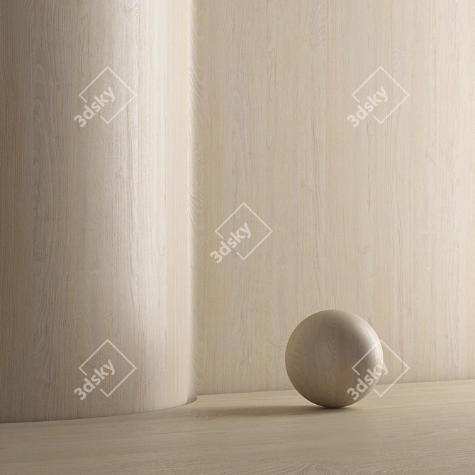 Oak Wood Seamless Texture Set 3D model image 2