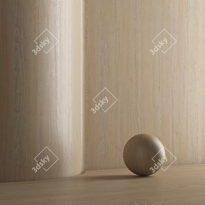 Oak Wood Seamless Texture Set 3D model image 3