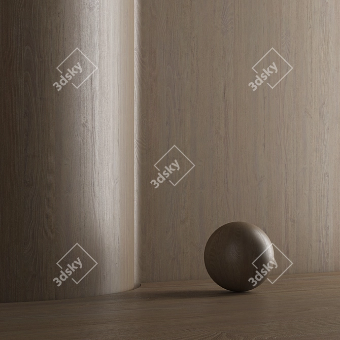 Oak Wood Seamless Texture Set 3D model image 4