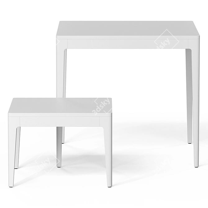 Sleek CUBE Minimalist Table 3D model image 2