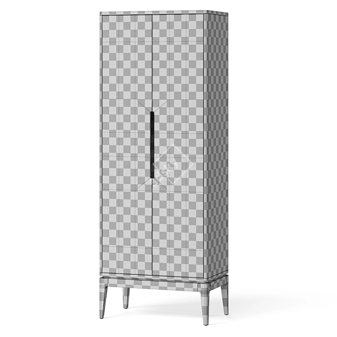 Sleek Contemporary Wardrobe 3D model image 5