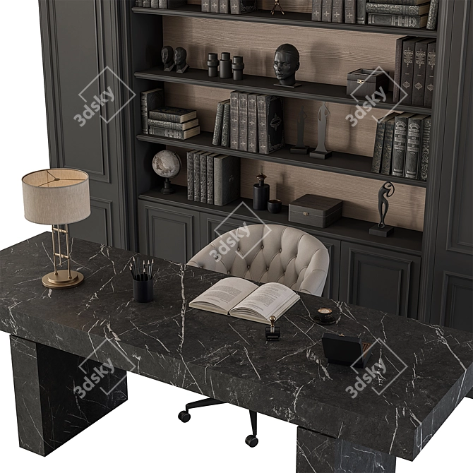 Executive Office Desk Boss 486 3D model image 2