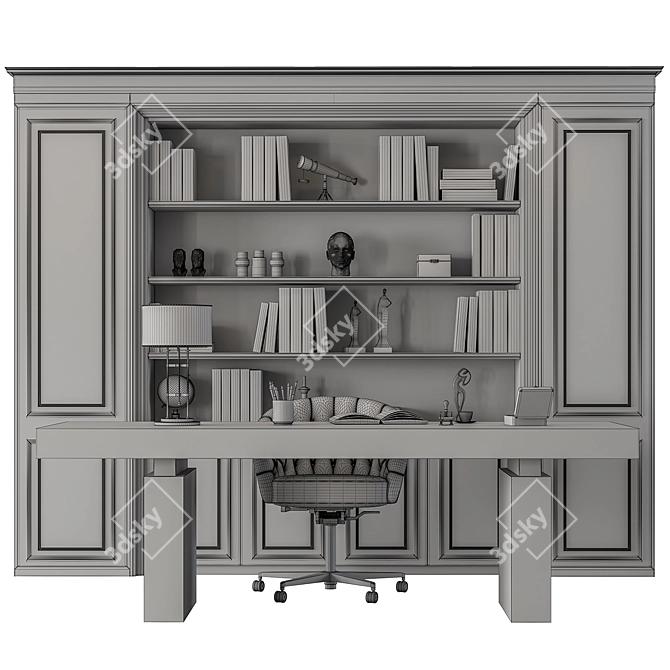 Executive Office Desk Boss 486 3D model image 4