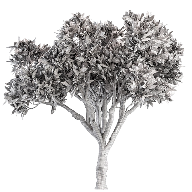  Stone Pine Tree Set 188 3D model image 4