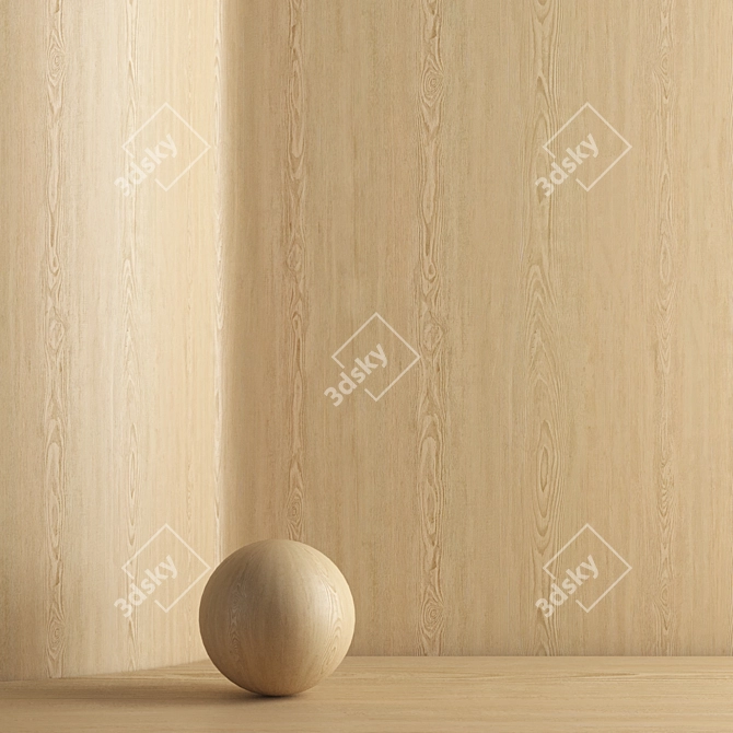 Seamless Oak Wood Texture Set 3D model image 2