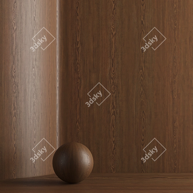 Seamless Oak Wood Texture Set 3D model image 5