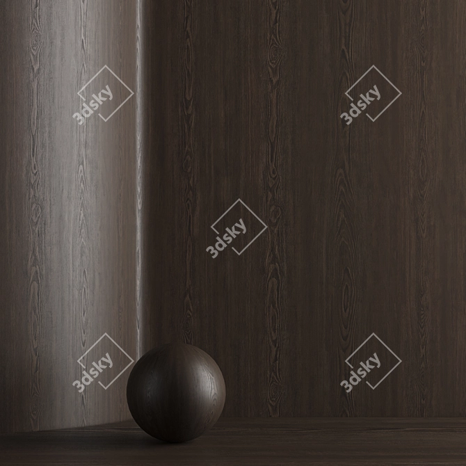 Seamless Oak Wood Texture Set 3D model image 6