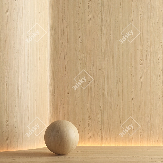 Seamless Oak Wood Texture Set 3D model image 3