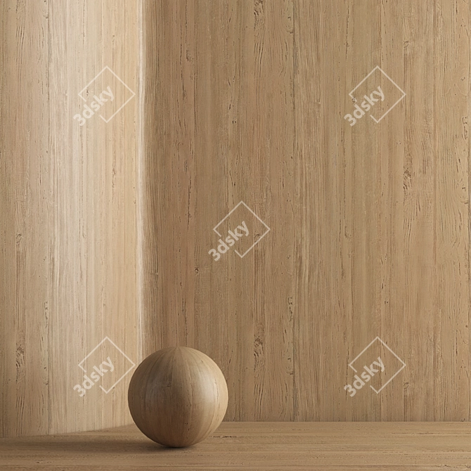 Seamless Oak Wood Texture Set 3D model image 4