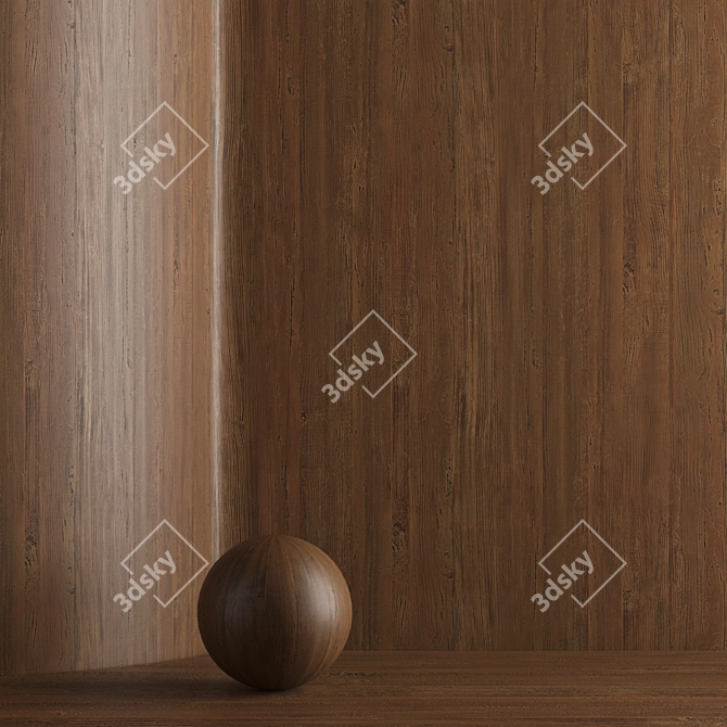 Seamless Oak Wood Texture Set 3D model image 6