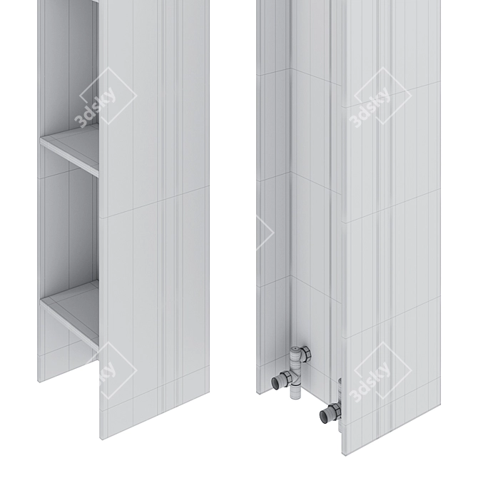 Aluminum Radiators Serie T 3D model image 4