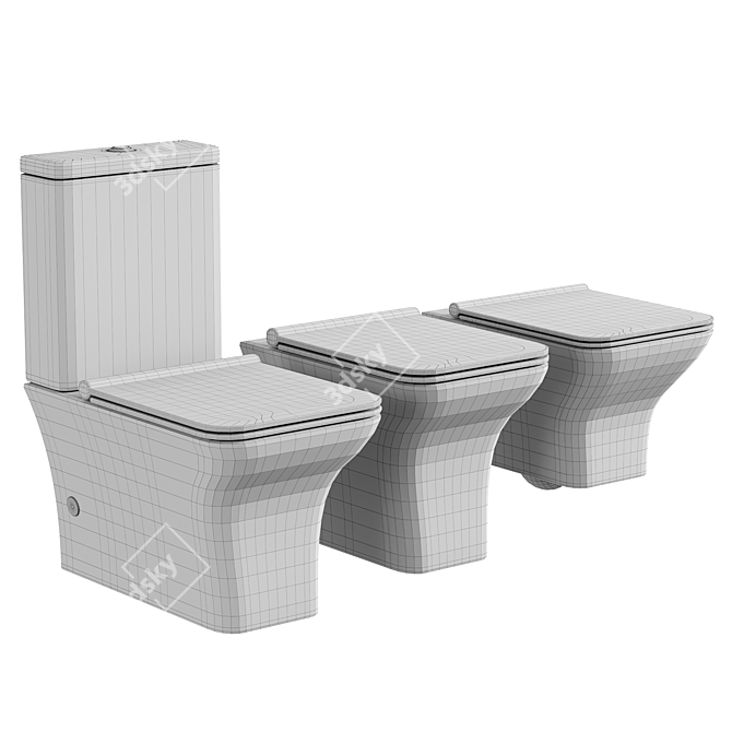 Agger AT2000 Compact Toilet 3D model image 5