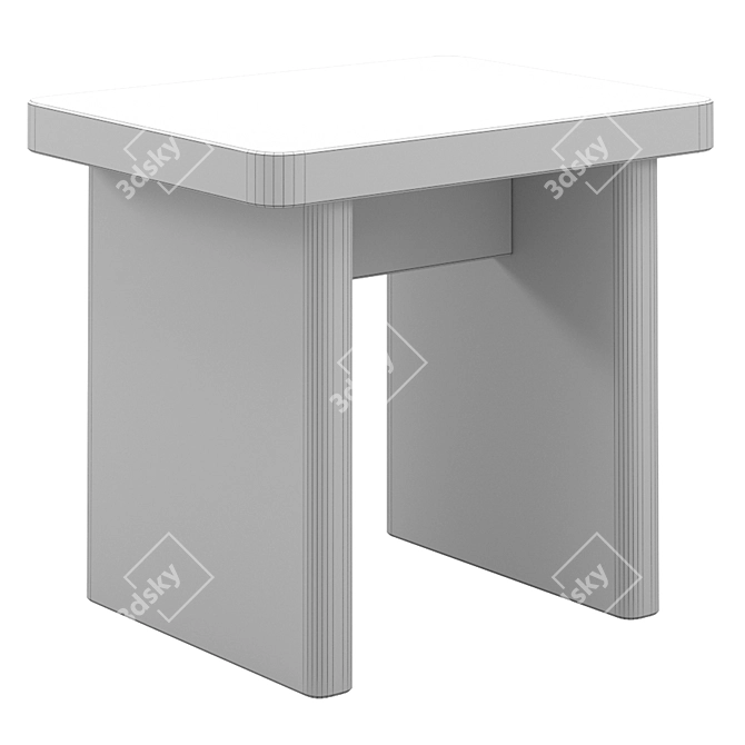  Amalfi Seating Duo: Stool & Bench 3D model image 4